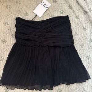 Zara Black Pleated Skort